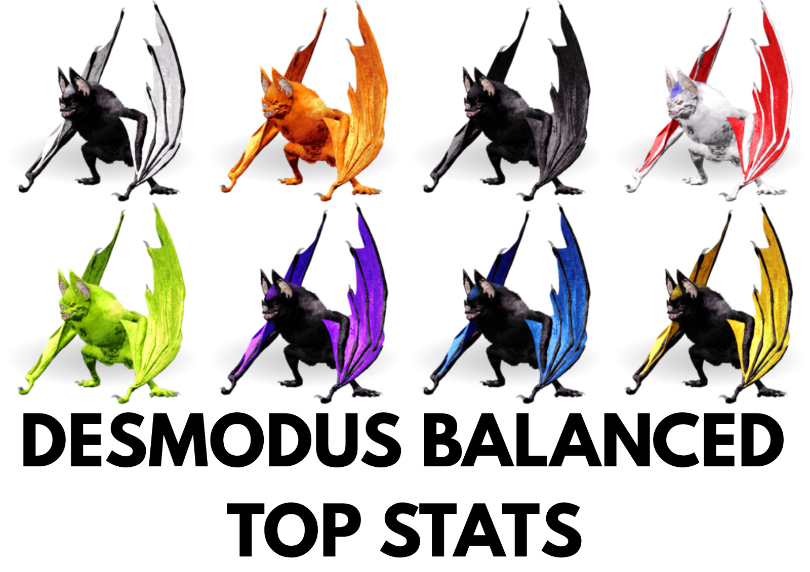 Desmodus BALANCED TOP STATS Clone Ark Survival Ascended Official PVE