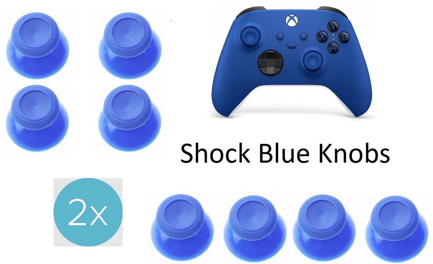 Microsoft Xbox One Series S X 16pc Analog Thumbstick Joystick Shock Blue 1914