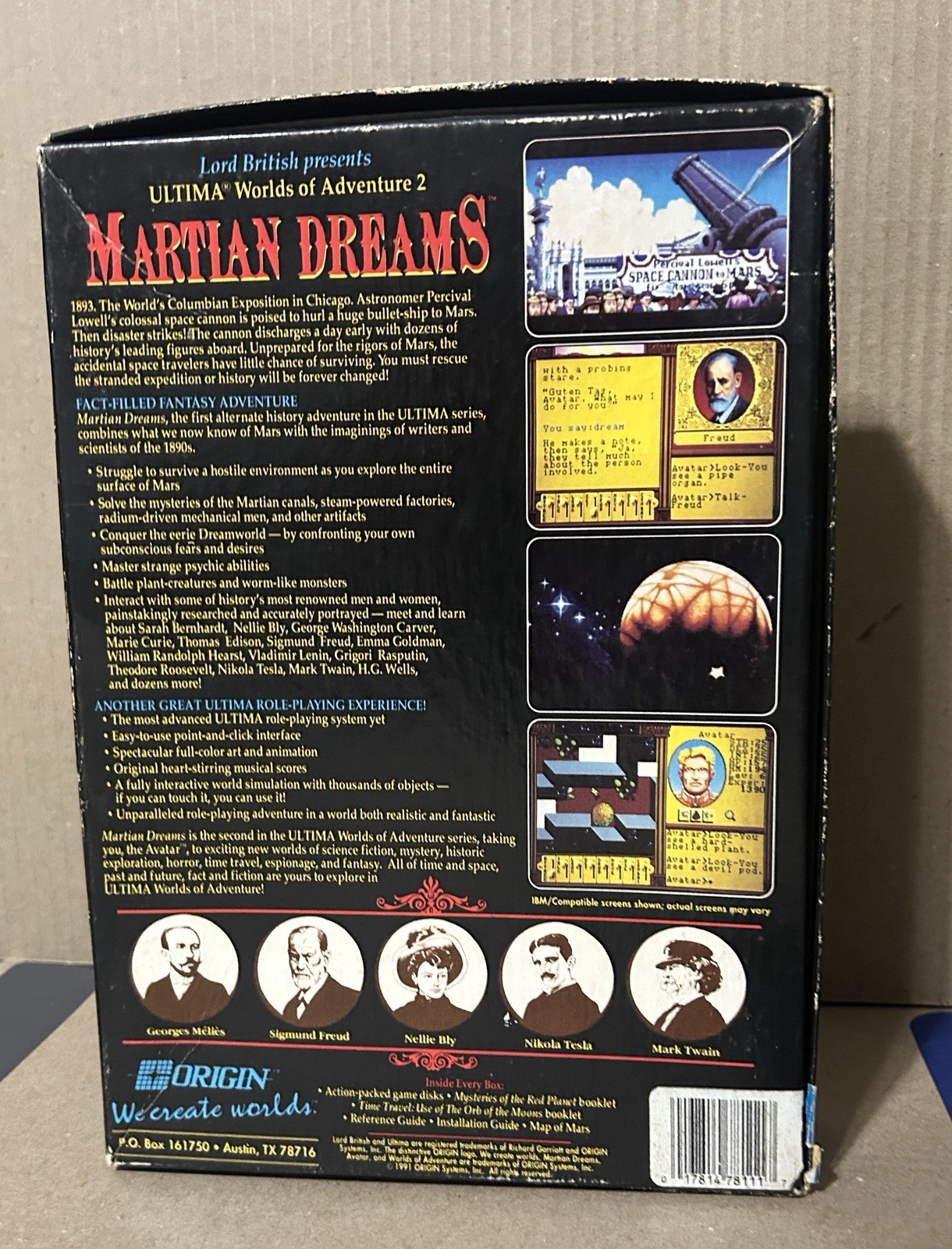 ULTIMA Worlds of Adventure 2 MARTIAN DREAMS 3.5″ Disks IBM PC Game Big Box