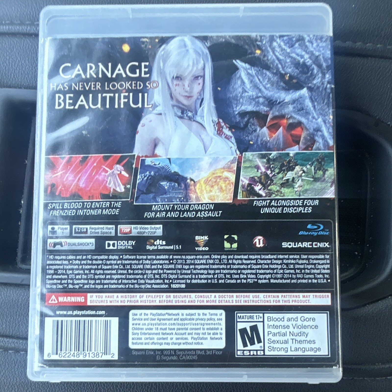 Square Enix Drakengard 3 (Sony PlayStation 3) M Mature 2014 w/ Manual