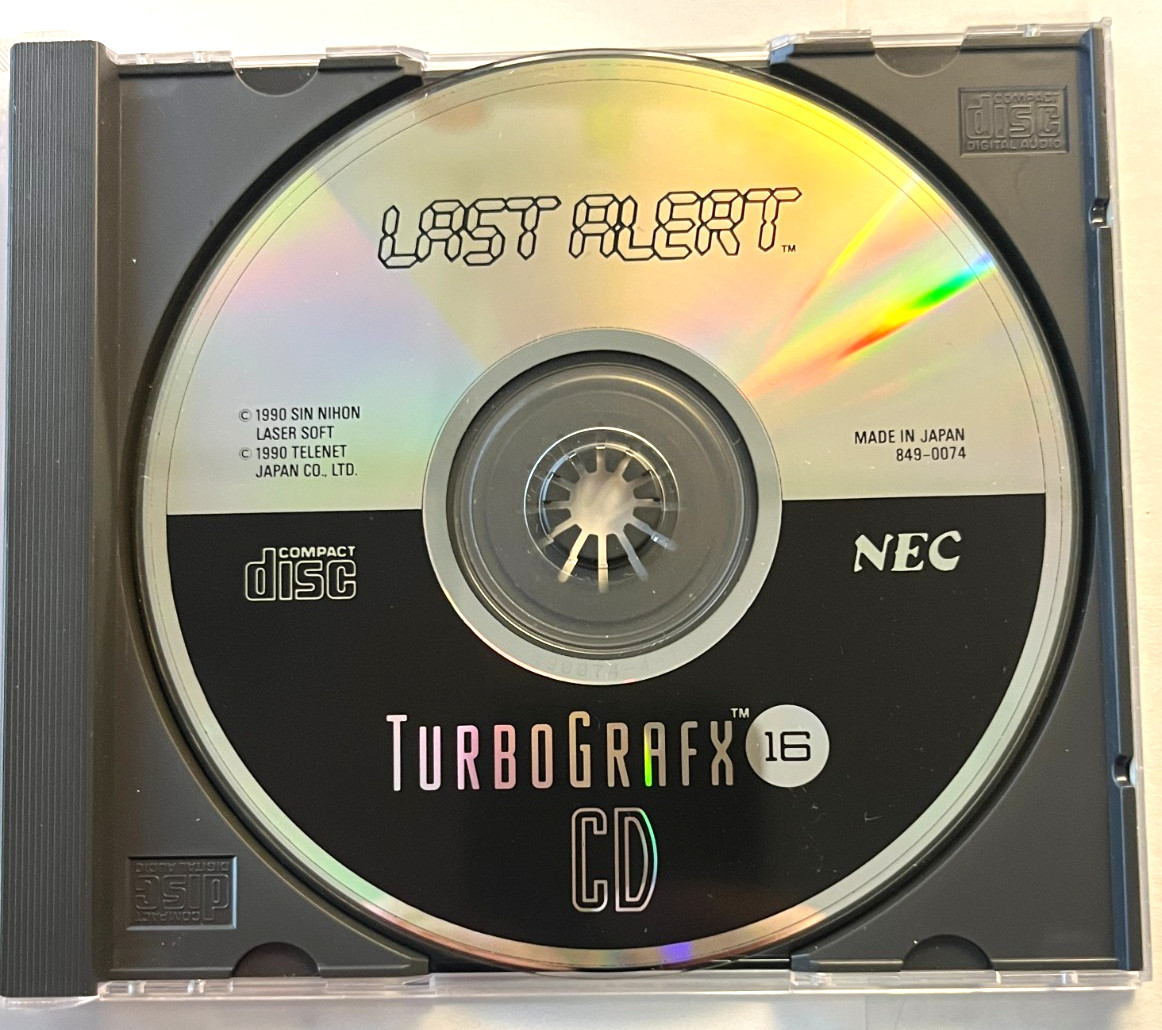 NEC TurboGrafx-16 CD LAST ALERT (1990) Duo *** FREE FAST SHIPPING***