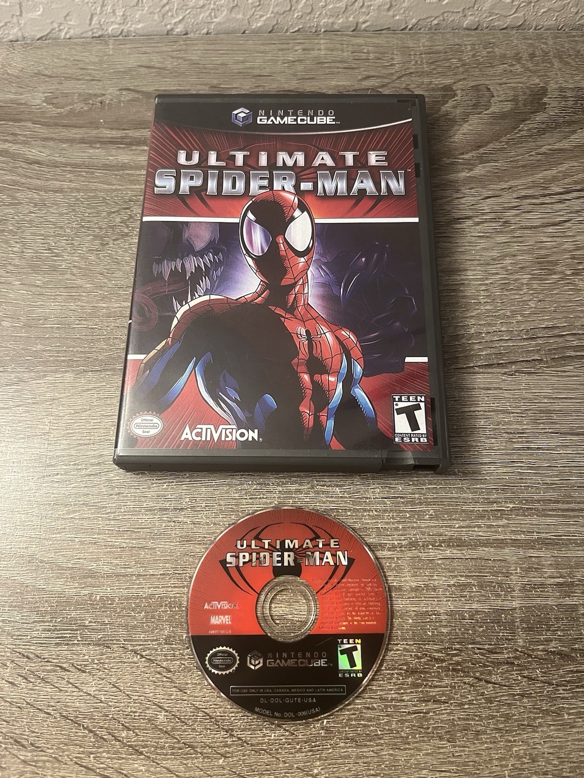 Ultimate Spider-Man (Nintendo GameCube, 2005) Disc Only Tested Replacement Cover