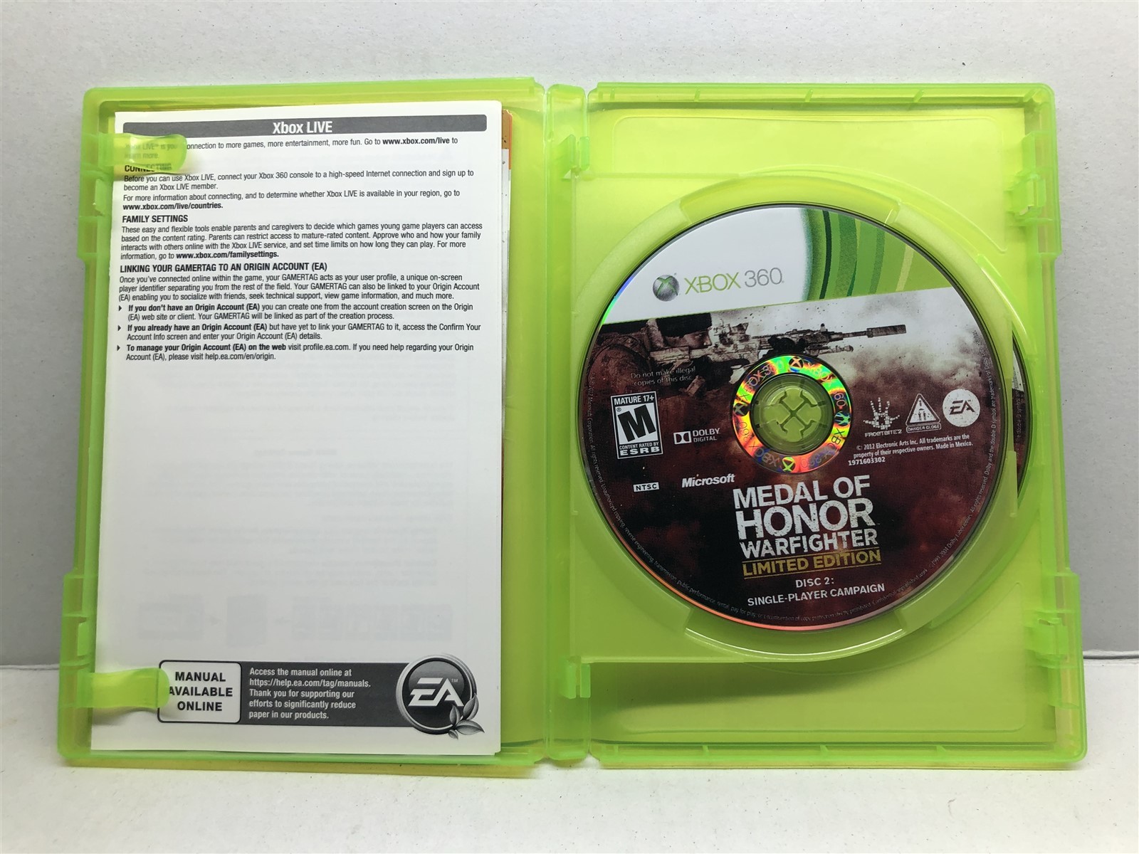 Medal of Honor: Warfighter Limited Edition (Xbox 360, 2012) Complete Tested