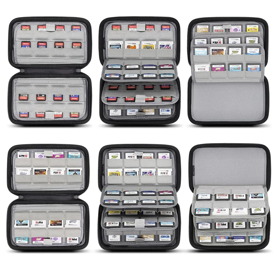 64 DS 3DS Switch Game Case Compatible with Nintendo Game Cartridges, Cards Holde