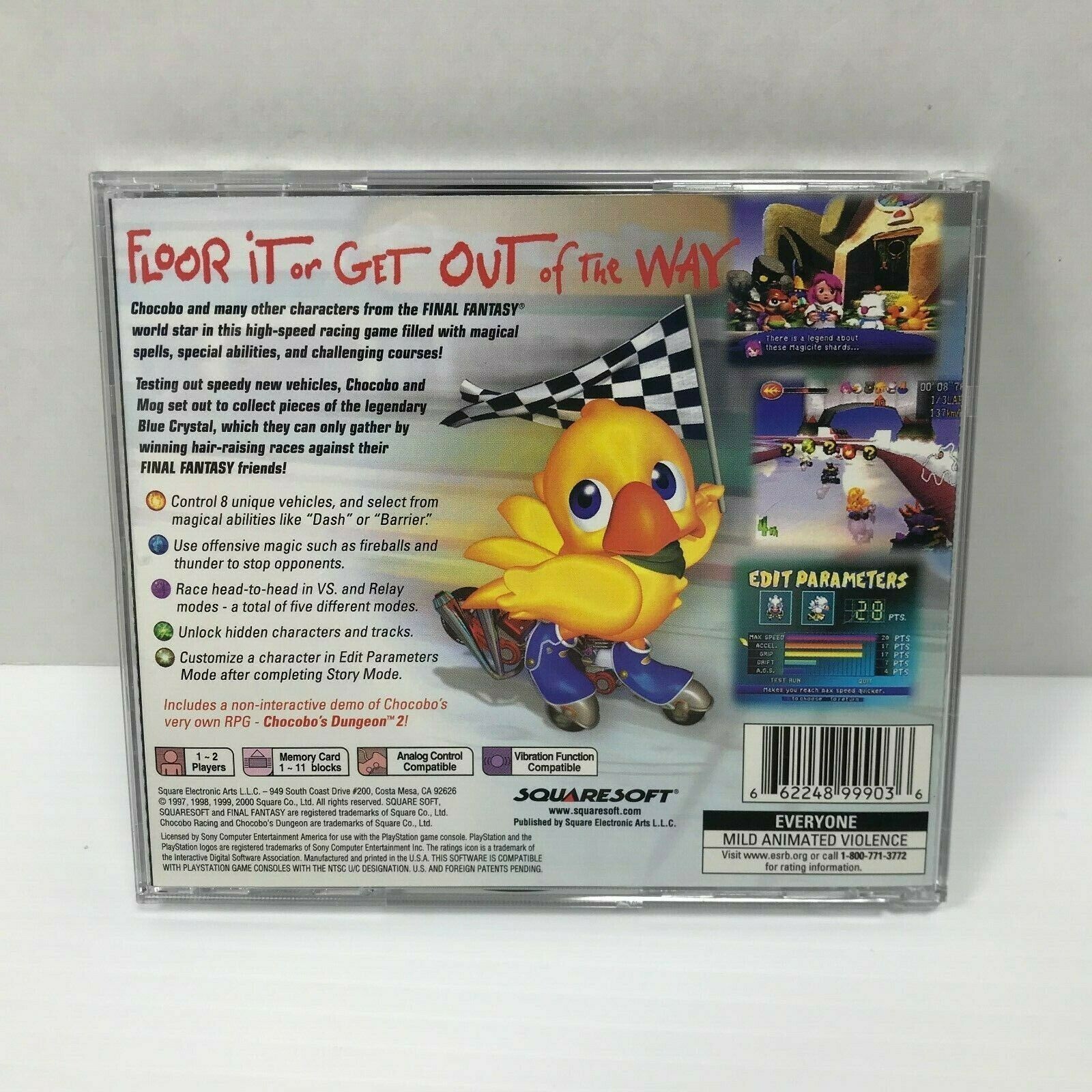 Chocobo Racing (PlayStation 1, 1999 PS1) Mario Kart PRISTINE COMPLETE NEW MINT