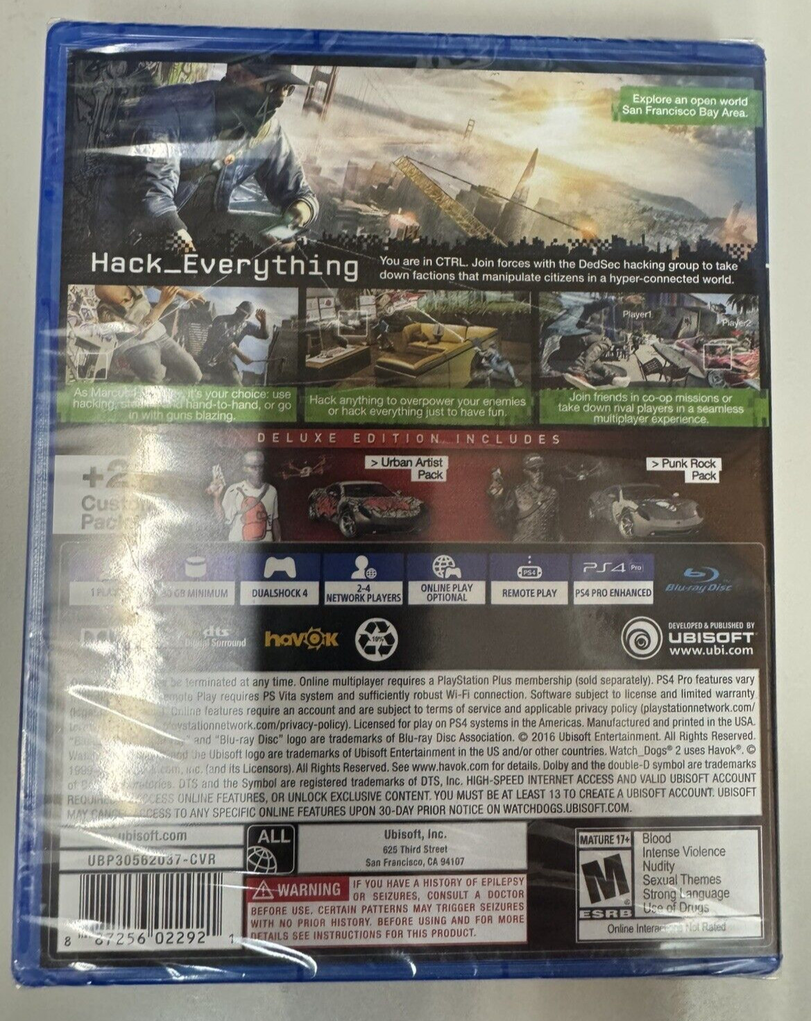 Watch Dogs 2: Deluxe Edition (Includes Extra Content) – PlayStation 4 [video ga