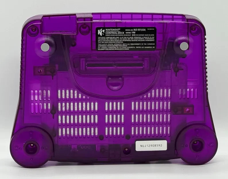 NEW Nintendo 64 N64 Limited Transparent Purple Custom Console Multi-Color LED