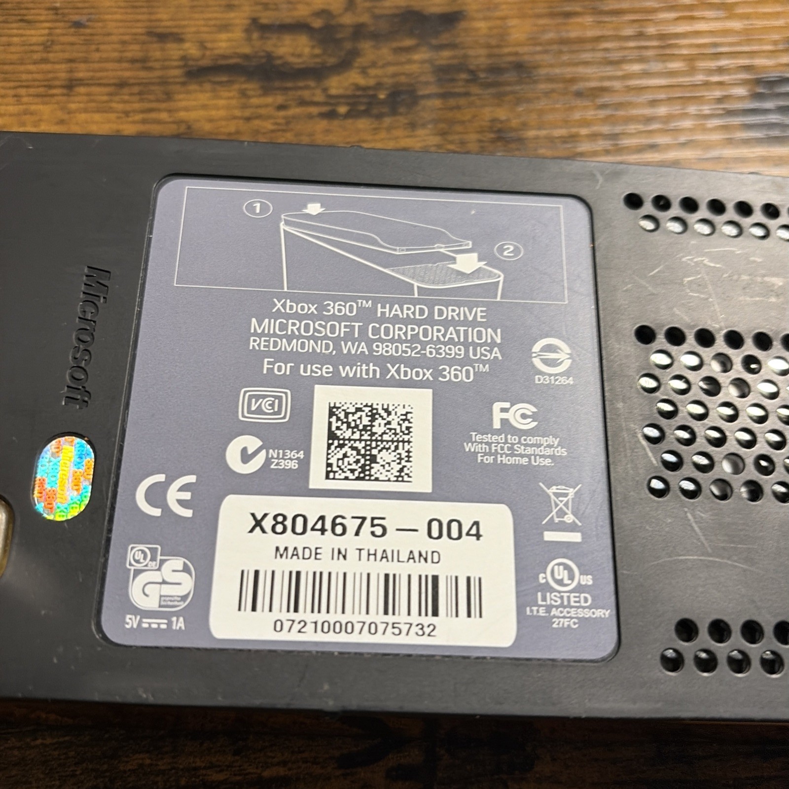 Microsoft Xbox 360 Internal Hard Drive Module for Console Black X804675-004