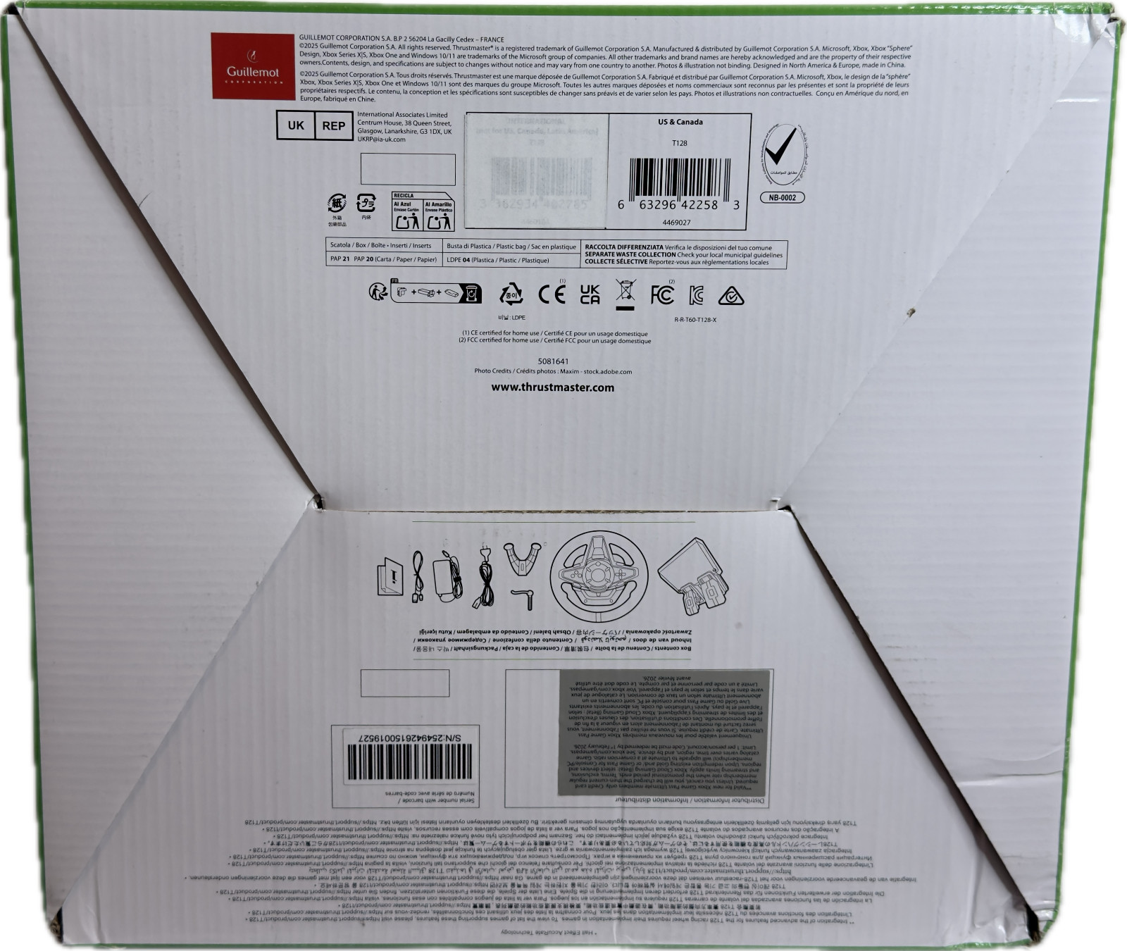 Thrustmaster T128 Force Feedback Racing Wheel Xbox/PC Version (New in Box)