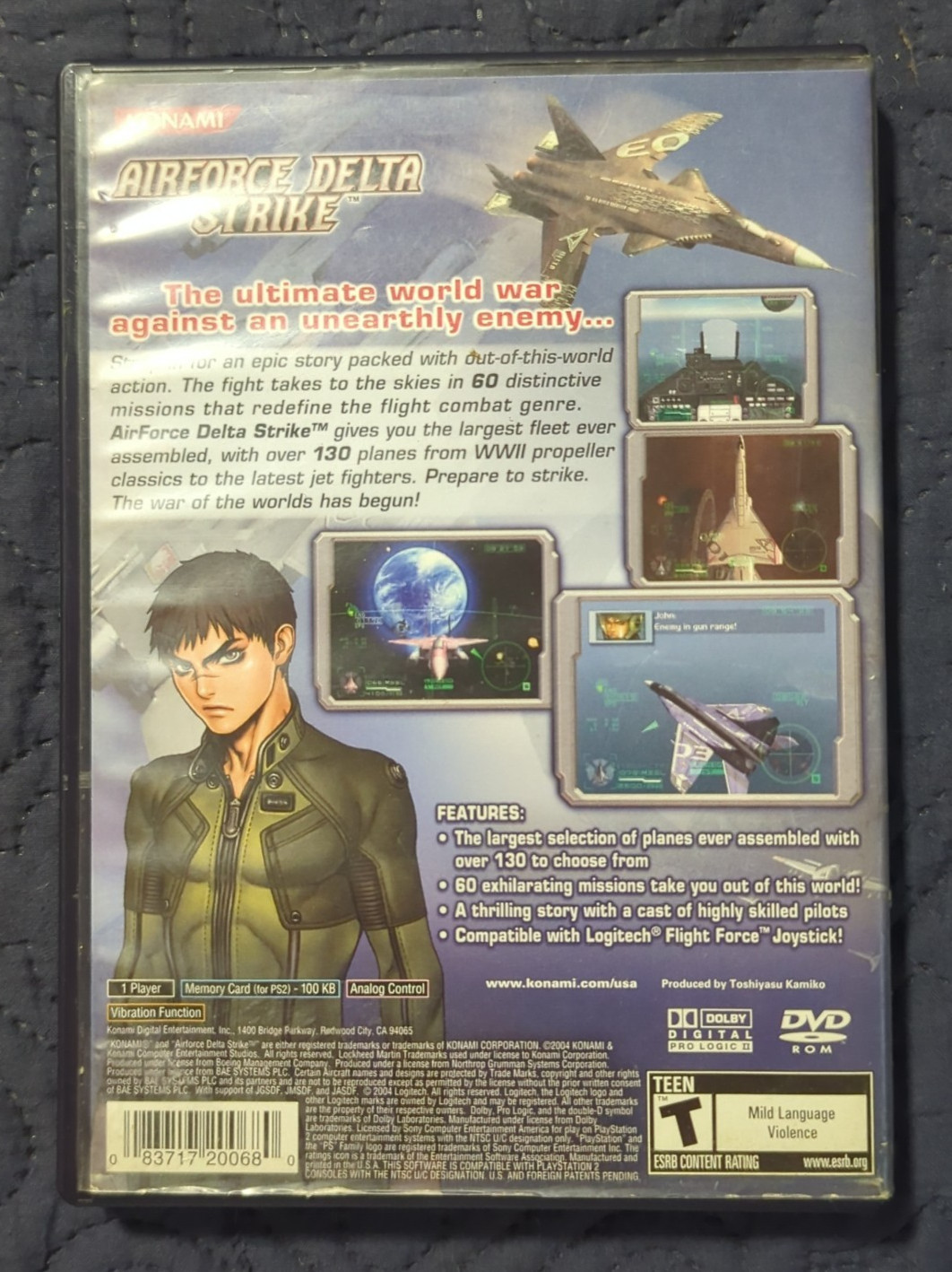 AirForce Delta Strike (Sony PlayStation 2, 2004) PS2 Complete