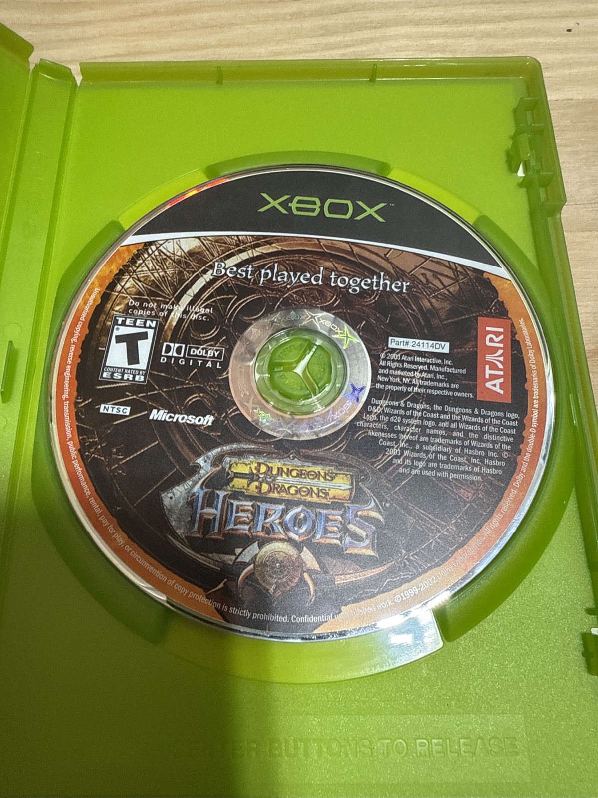 Dungeons & Dragons Heroes (Microsoft Xbox, 2003) CIB Verified Working Fast Ship