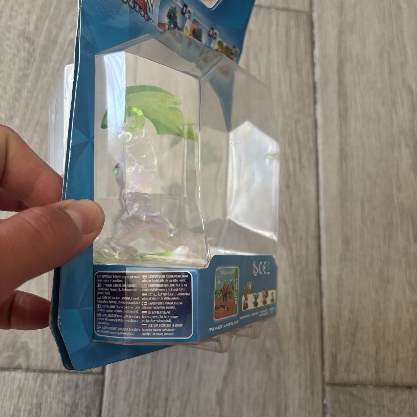 Skylanders Trap Team-Trap Master Tuff Luck Crystal Clear Ovp Karte und Aufkleber