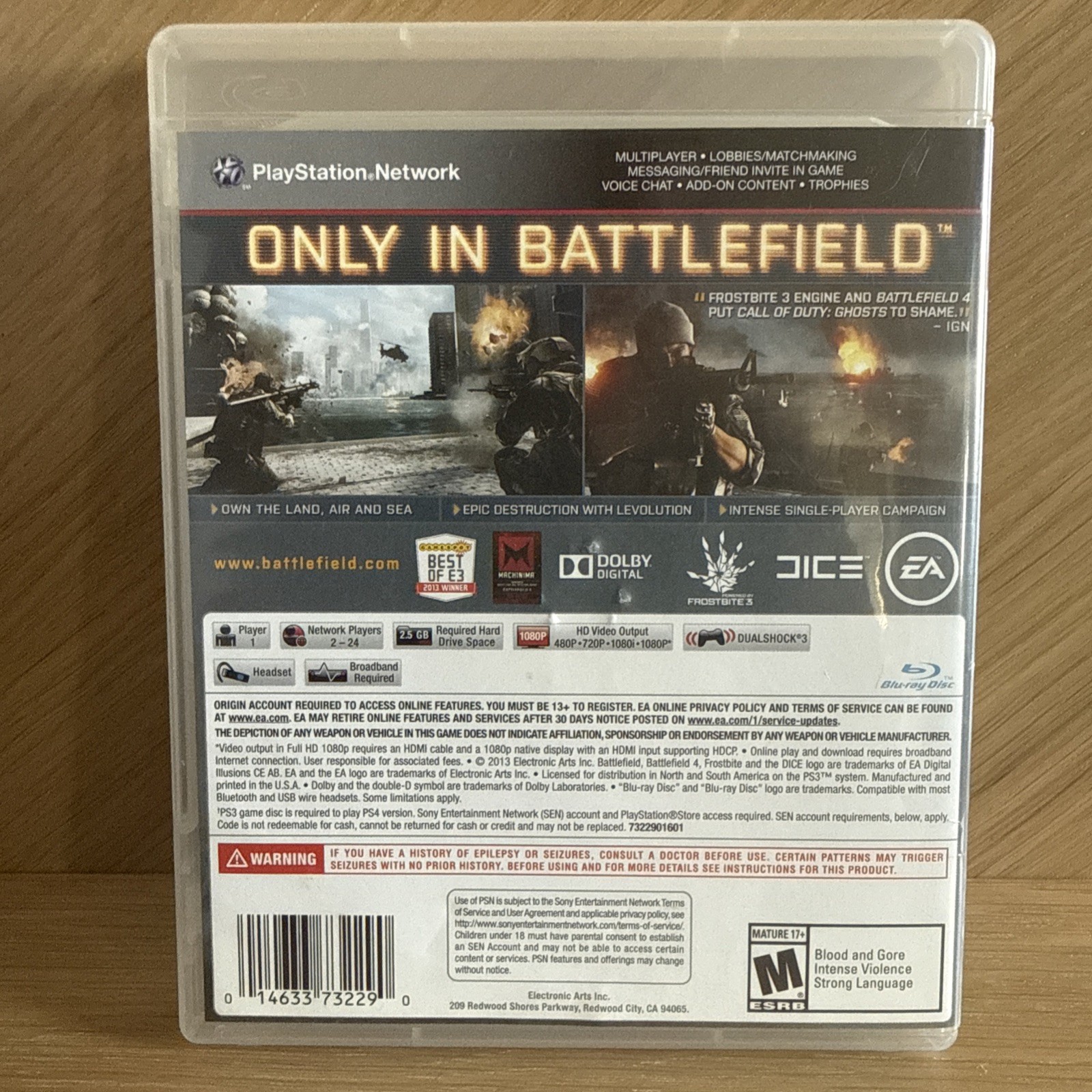 Battlefield 4 (Sony PlayStation 3, 2013) Complete CIB Tested & Working