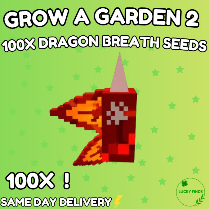 🔥Grow a Garden 2 Roblox✨ 100X Dragon Breath Seeds (Seeds) | Fast & Easy