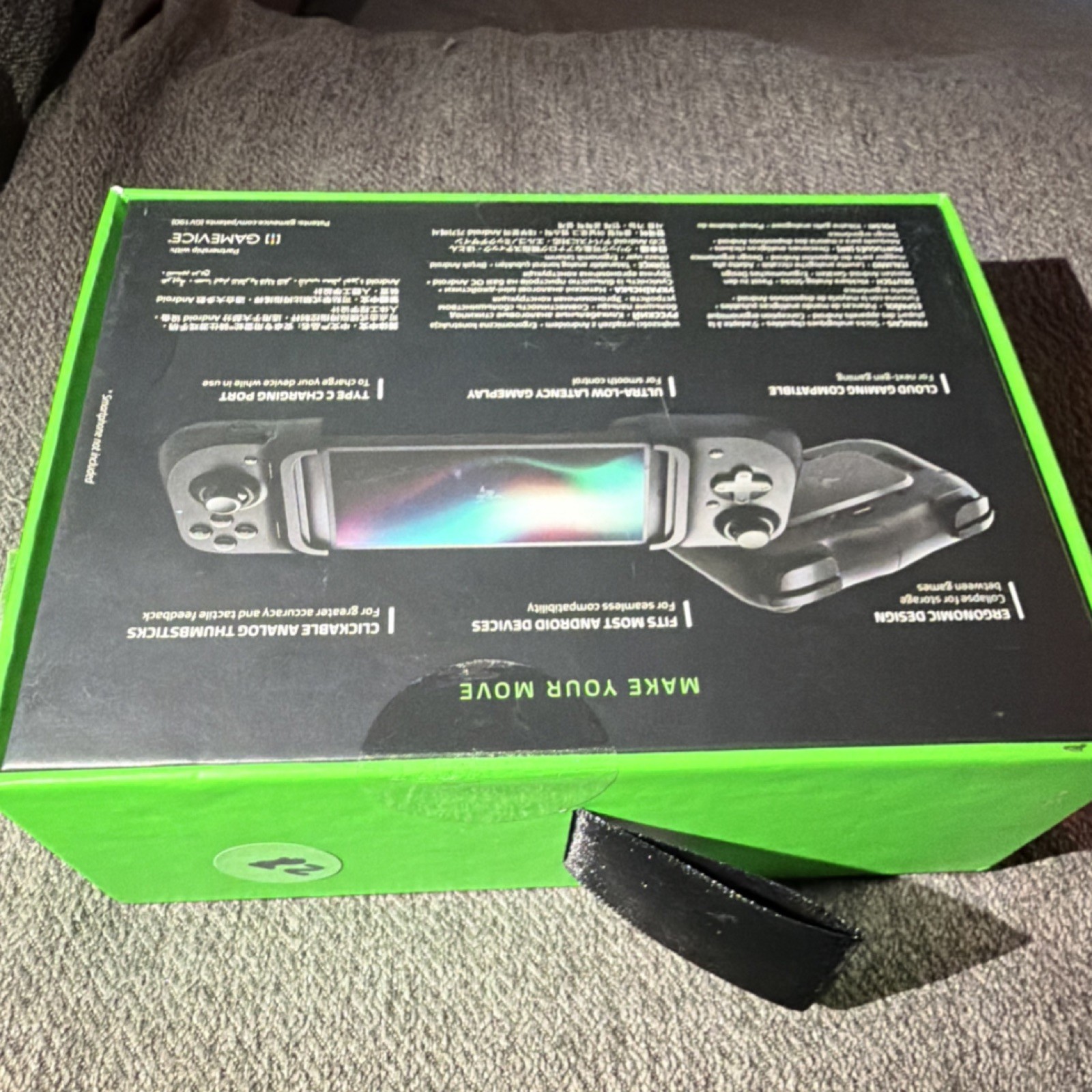 Razer Kishi Mobile Controller for Android USB-C Ergonomic Charging Port Black