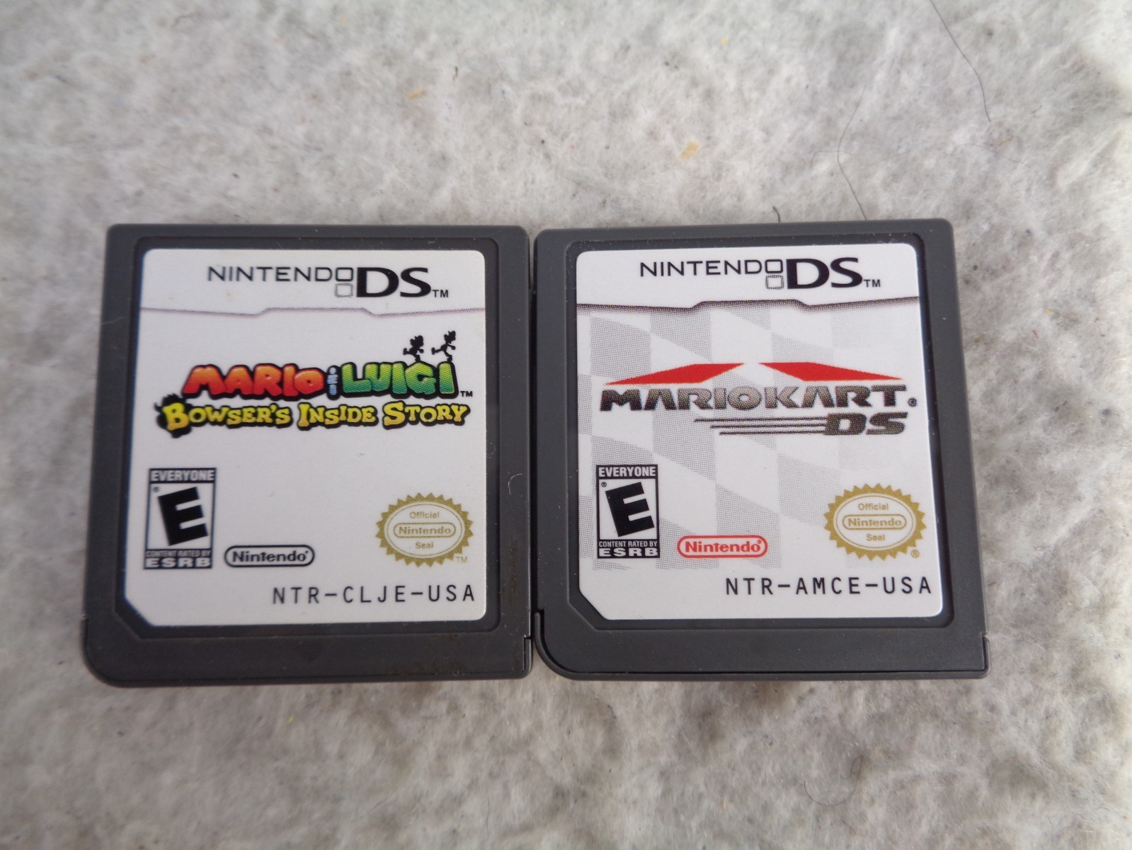 Mario & Luigi Bowsers Inside Story MarioKart Nintendo DS Cartridge Only Lot of 2