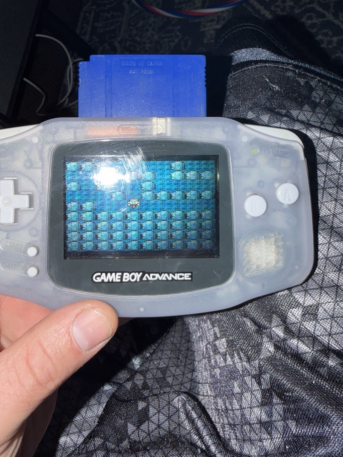 Nintendo Game Boy Advance Console System – Clear Glacier-WORKS PERFECT 👌 🔥❤️🔥