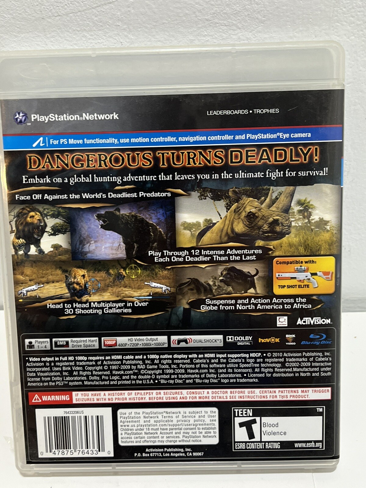 Cabela’s Dangerous Hunts 2011 PS3 Activision