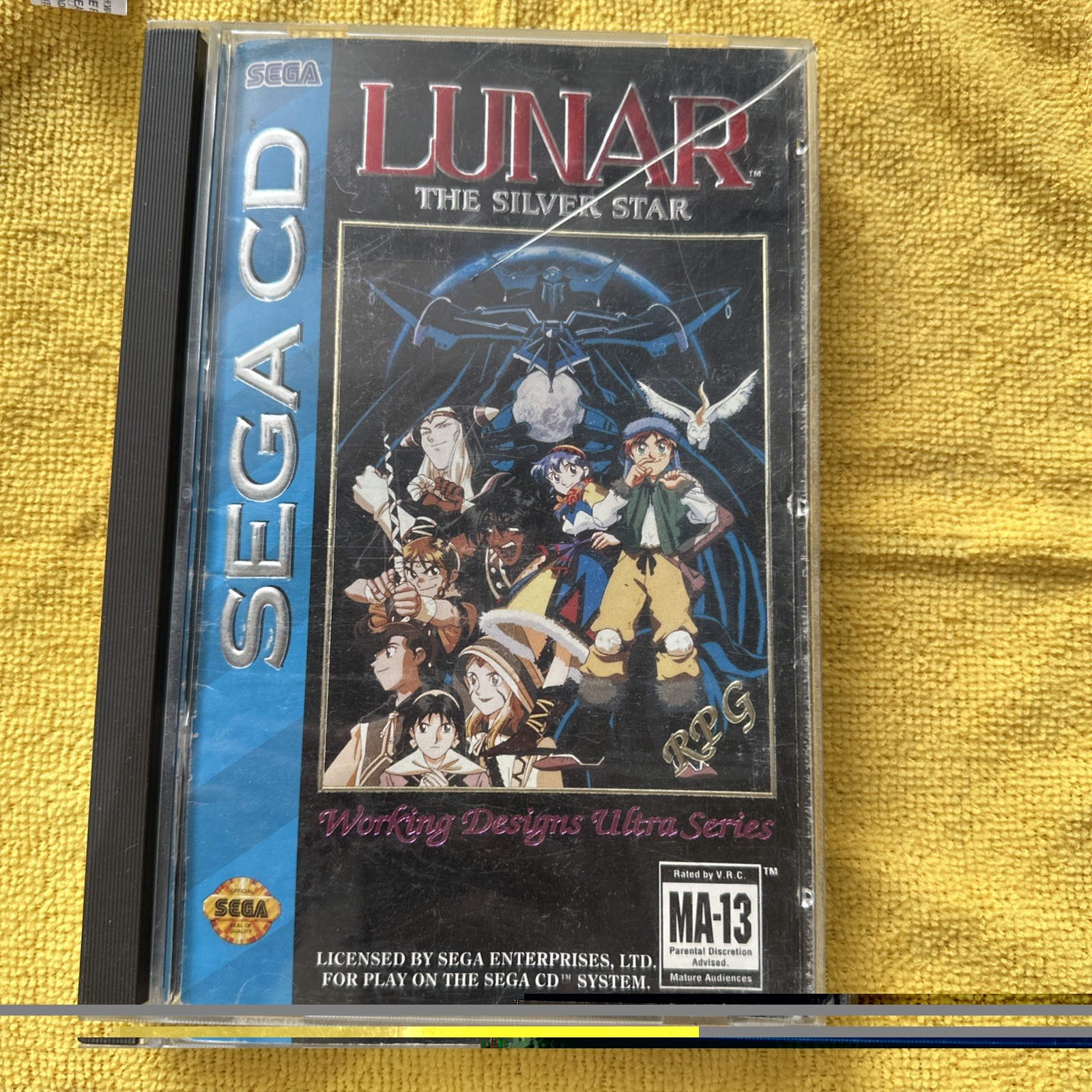Lunar: The Silver Star (Sega CD, 1993) Case, CD And Manual No Reg