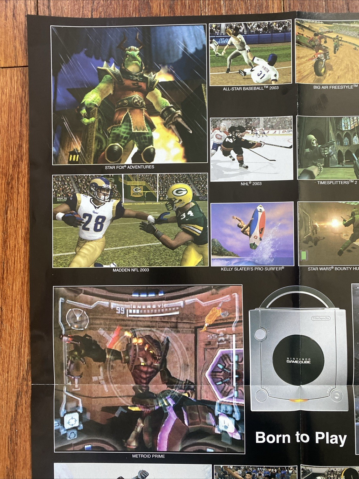 2002 Nintendo GameCube Promo Poster – Silver – Metroid, Tony Hawk’s 15×20 RARE