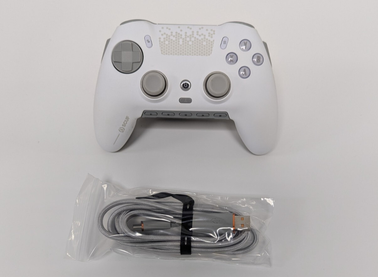 SCUF ENVISION PRO Wireless PC Gaming Controller -White Gray (Missing Dongle)