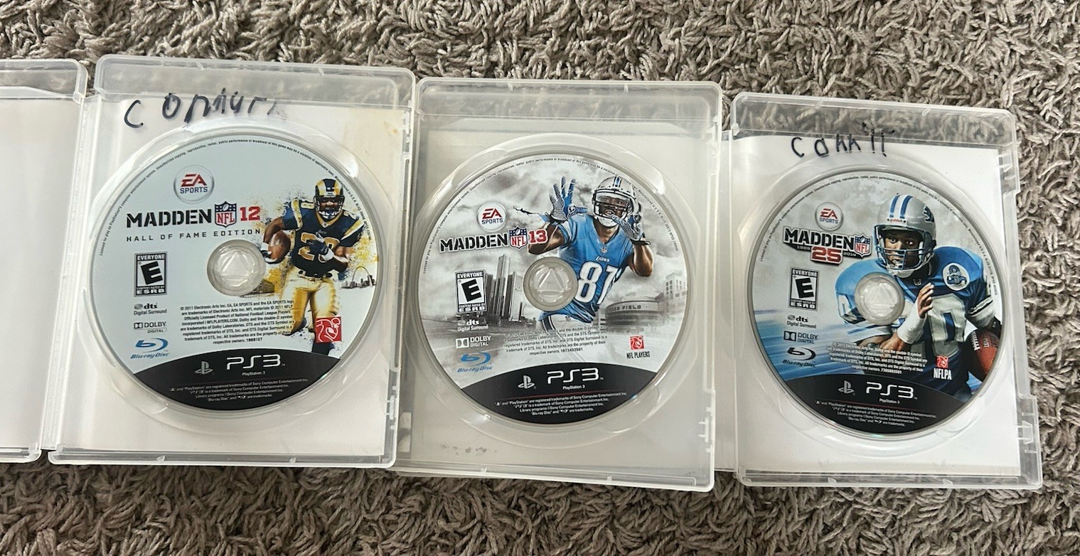 EA Sports Madden NFL Bundle Of 3 Games: Madden 12, 13 And 25