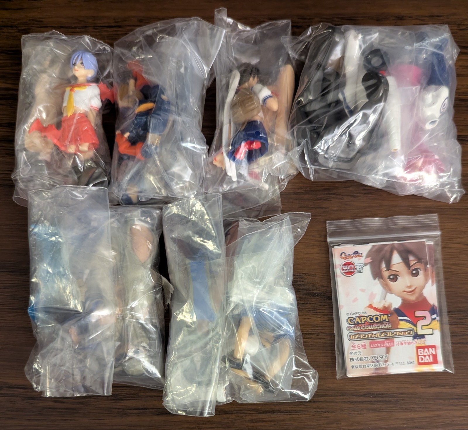 Capcom Gals 2 HGIF Bandai Set Of 6 Figure Lilith Ibuki Ele Cammy Chun-Li Sakura