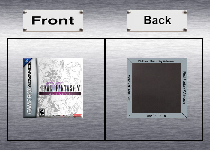 Final Fantasy 1 & 2, 4, 5, 6, Tactics Box Art *GBA* High Quality Magnet / Set
