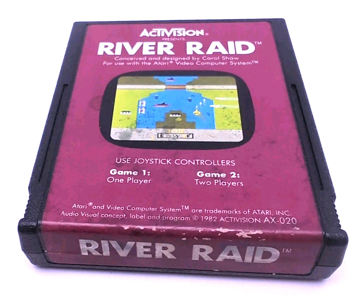 River Raid Atari 2600 Game Cartridge Activision 1982 AX-020 Cart Only Works