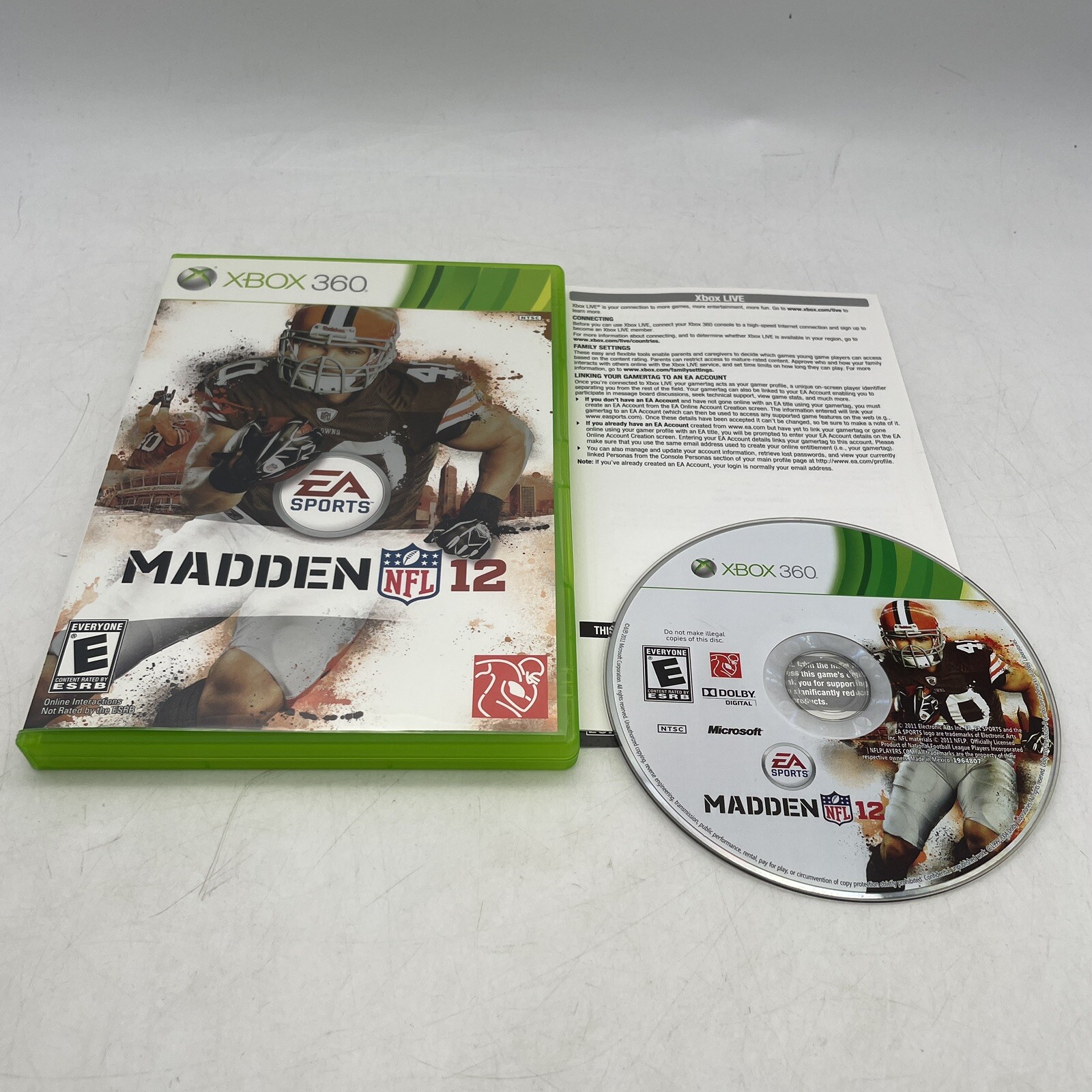 Madden NFL 12 Xbox 360 Complete W/ Manual CIB Tested Working