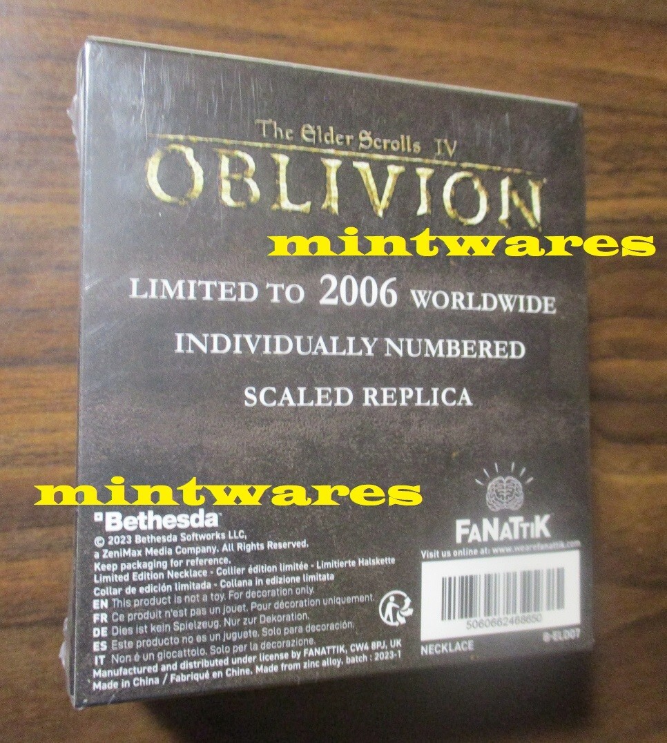 The Elder Scrolls IV Oblivion Amulet of Kings Pendant Necklace Chain ESO NEW