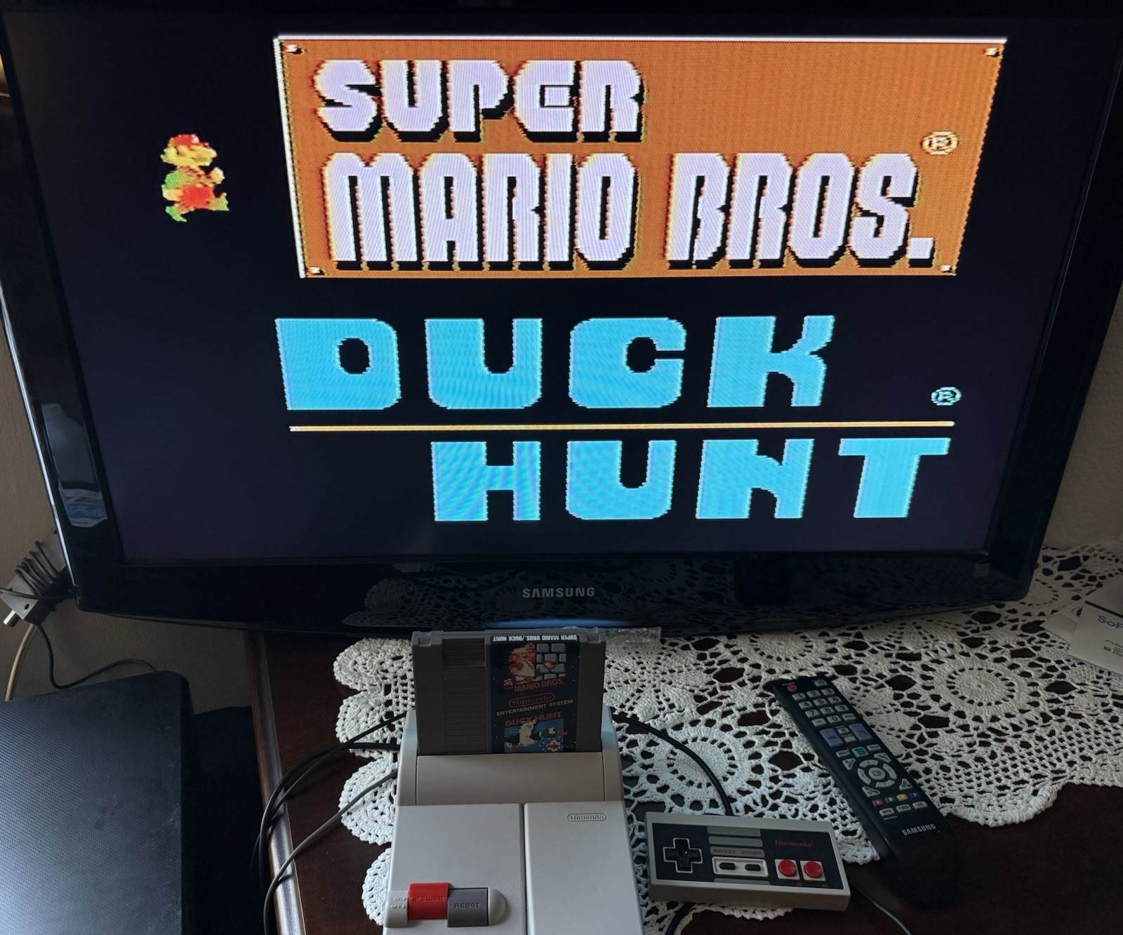 Nintendo NES Lot of 2! Slalom & Super Mario/Duck Hunt CARTS ONLY Combine Ship 📫