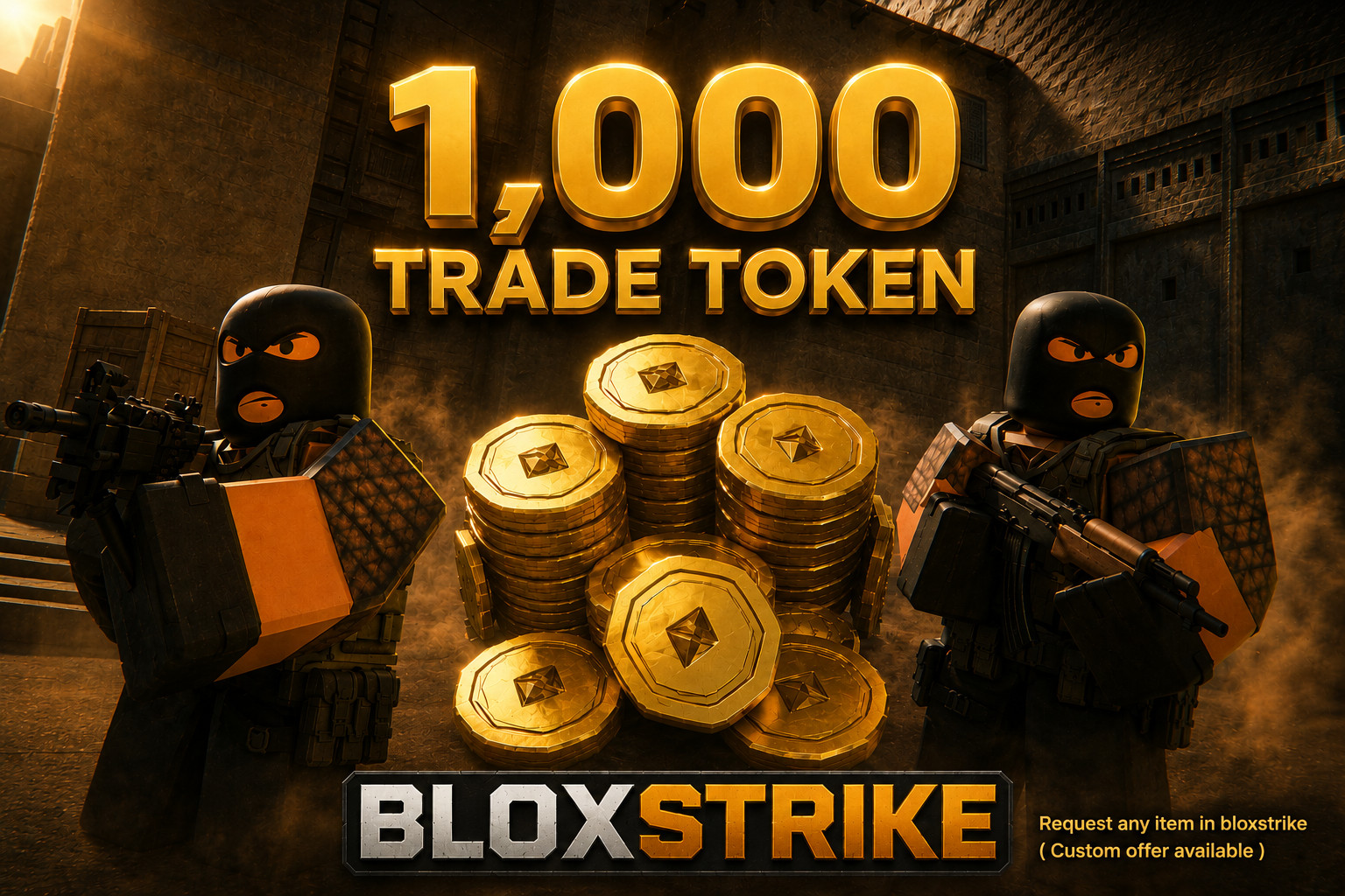 🟢 | Roblox | BloxStrike Trade Tokens 1k + | CHEAP & Fast Delivery! 🔥
