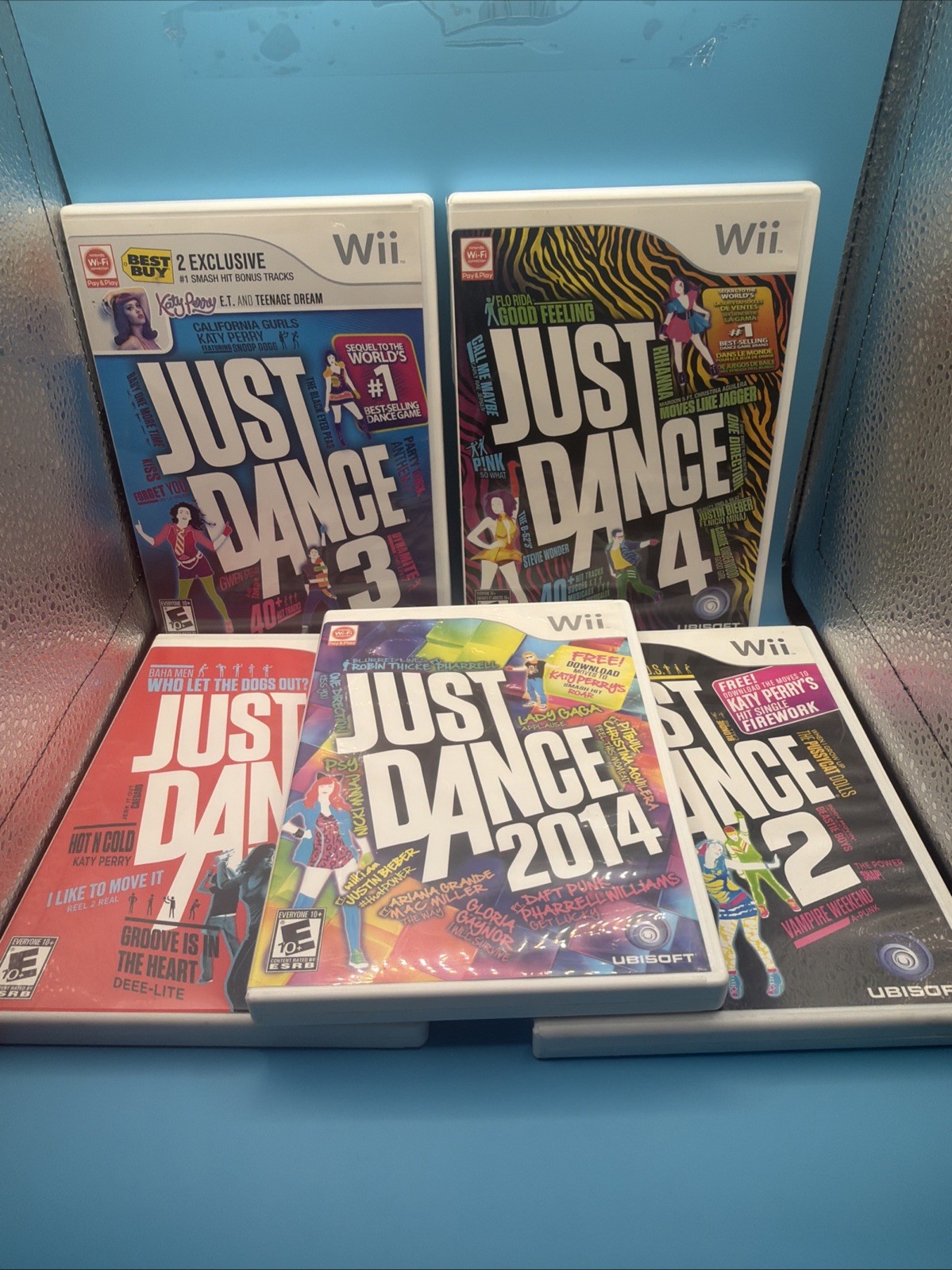 Nintendo Wii Just Dance 1 Through 2014Complete CIB Tested And Working Lot Of 5