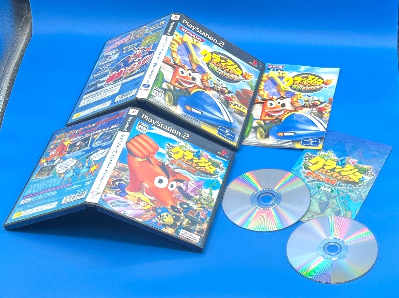 Lot 10 PS1 PS2 Crash Bandicoot 1 2 3 4 Carnival + BOOK Set Sony Playstation jp