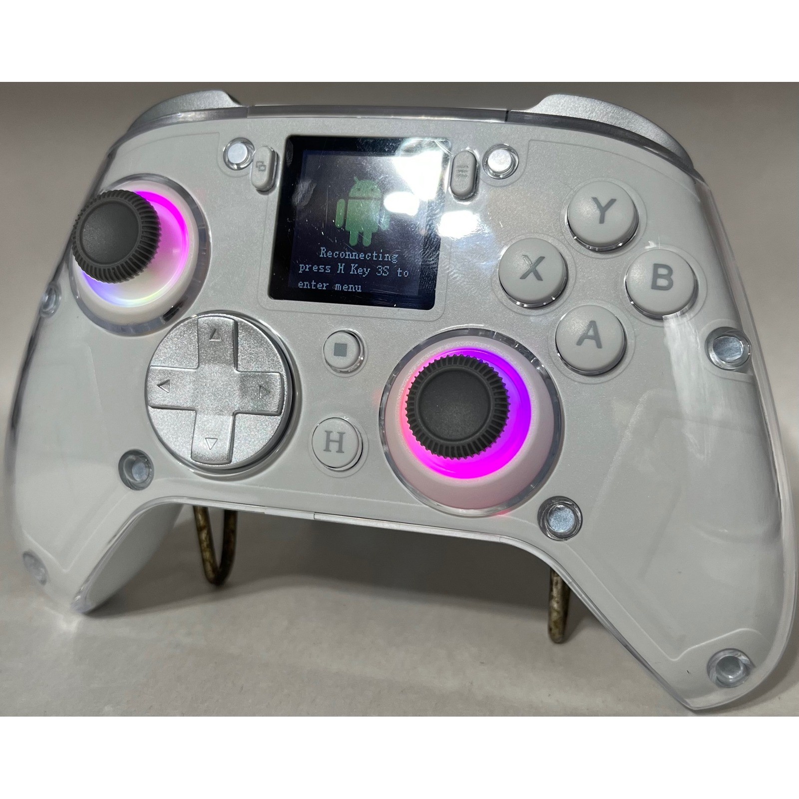 GUSGU G7 Wireless Gaming Controller Hall Effect Screen RGB Android iOS PC Gray