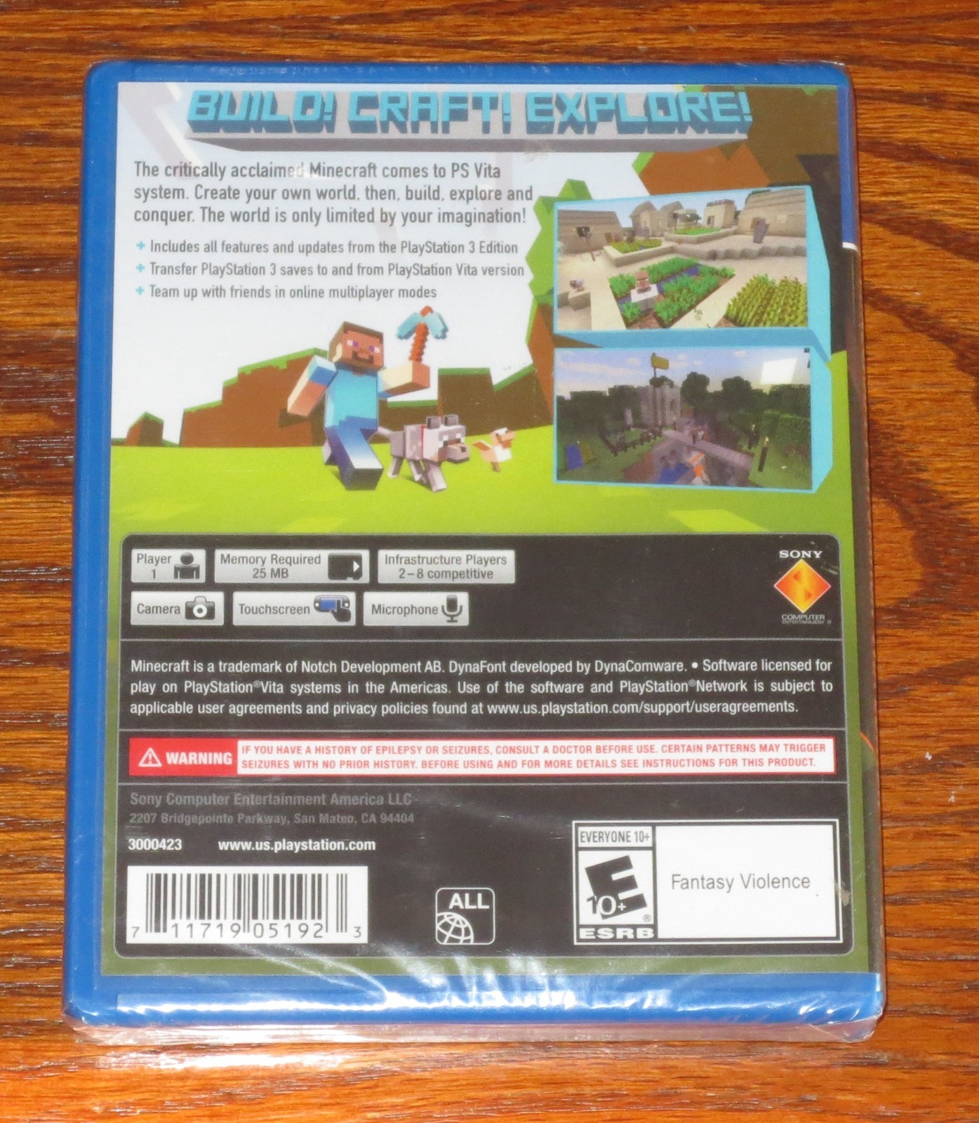 Minecraft PlayStation Vita Edition Sony, 2014 *New – CODE EXPIRED – NO CARTRIDGE