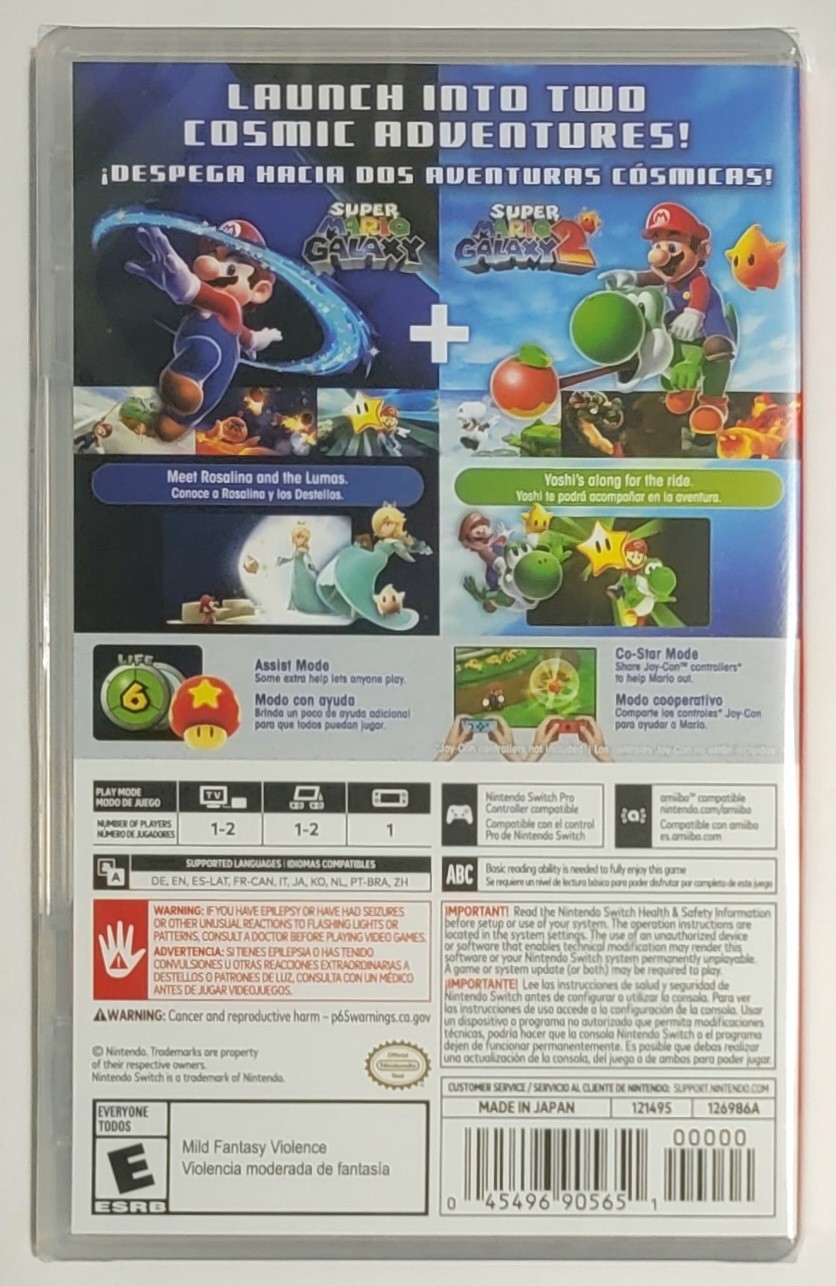 Super Mario Galaxy + Super Mario Galaxy 2 Nintendo Switch Video Game NEW SEALED