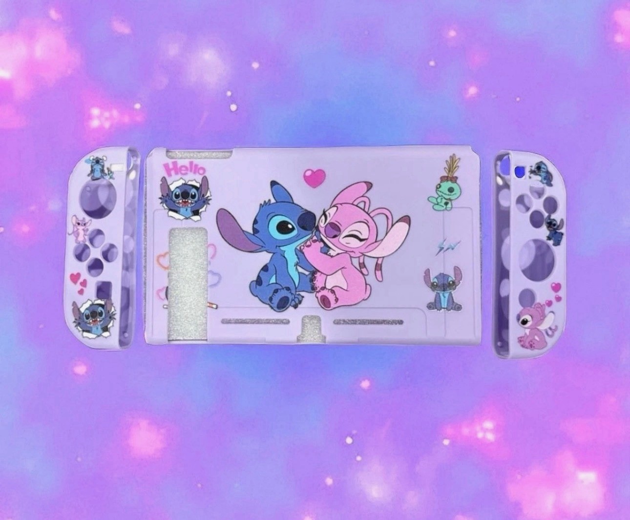 Lilo & Stitch Purple TPU Soft Protective Shell For Nintendo Switch