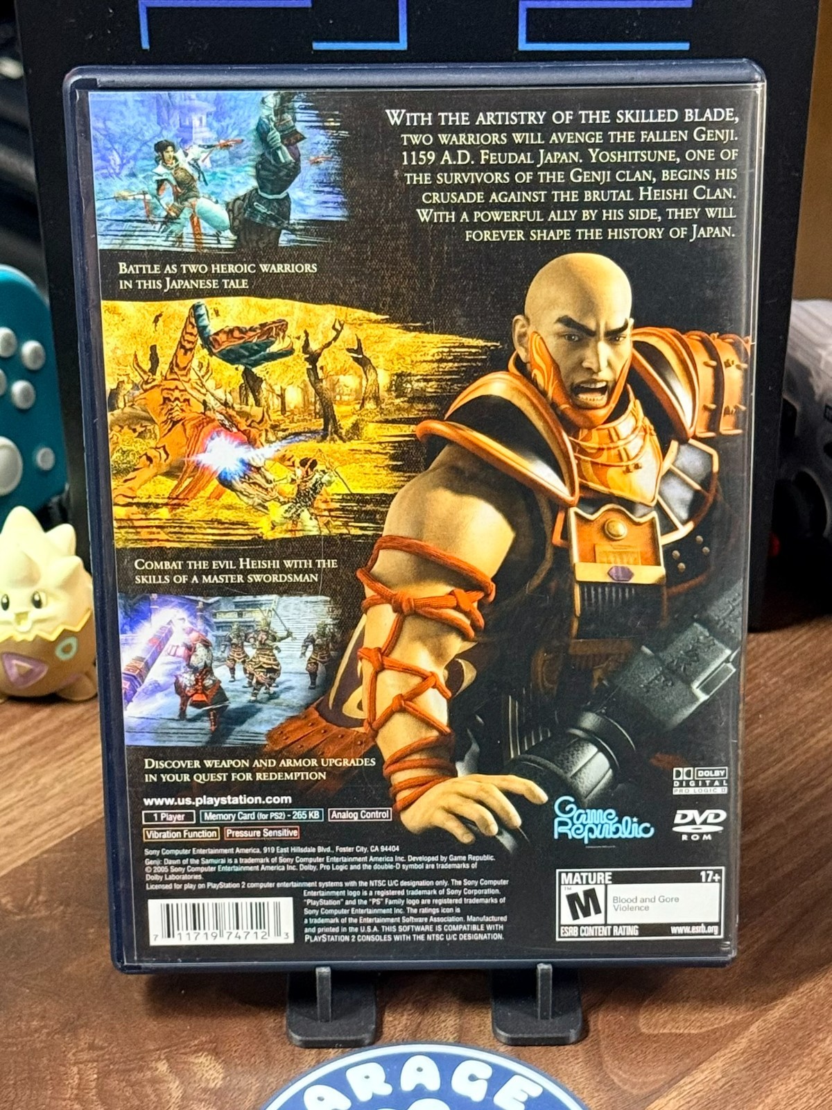 Genji: Dawn of the Samurai – Sony Playstation 2 – FULL CIB – Cleaned & Tested