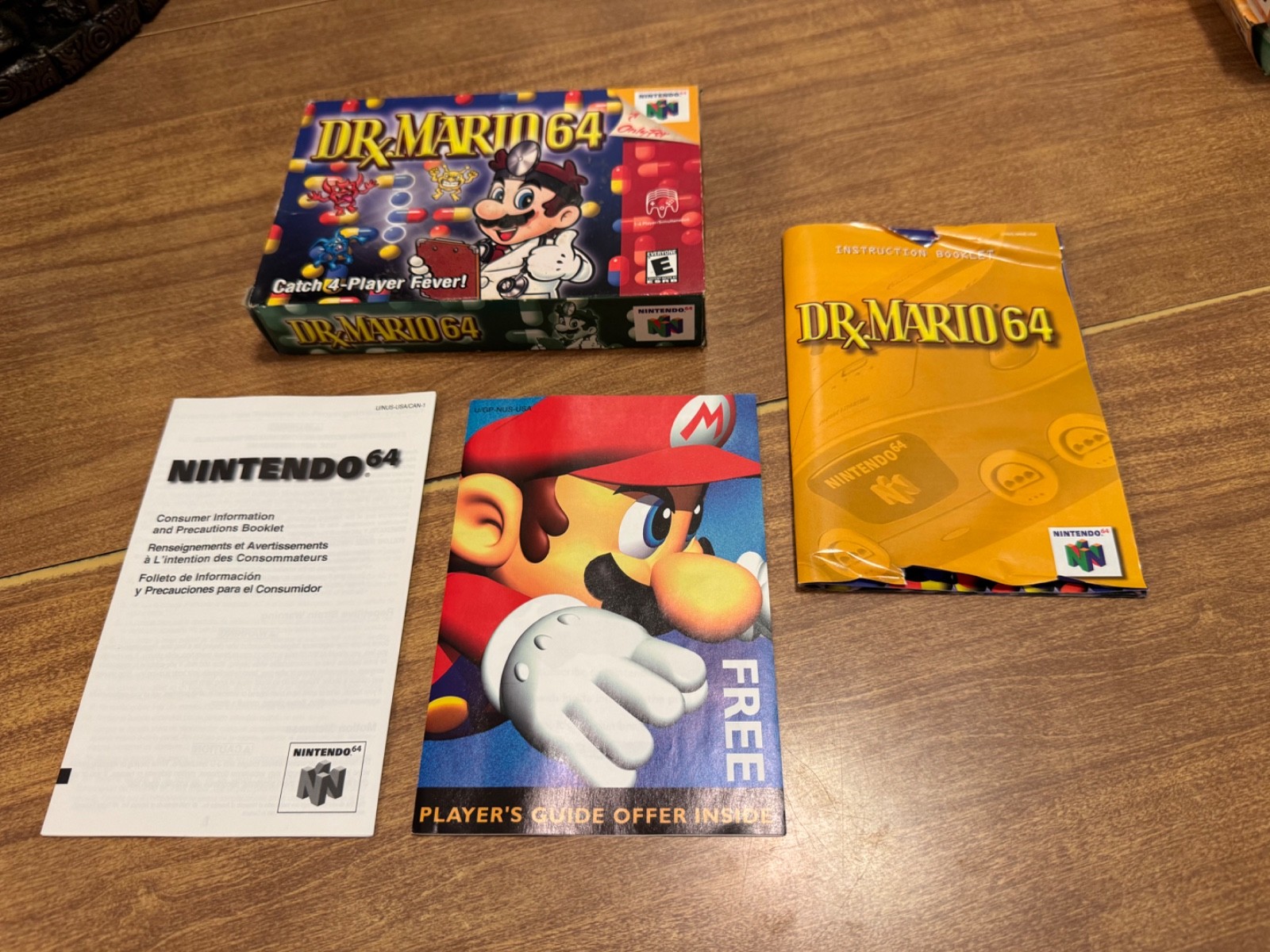 Dr. Mario 64 (Nintendo 64 N64) video game box + manual + insert NO CART nice box