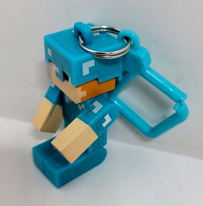 Minecraft Figures Backpack/Bag Clip/Hangers Lot of 3 Steve Sword Villager