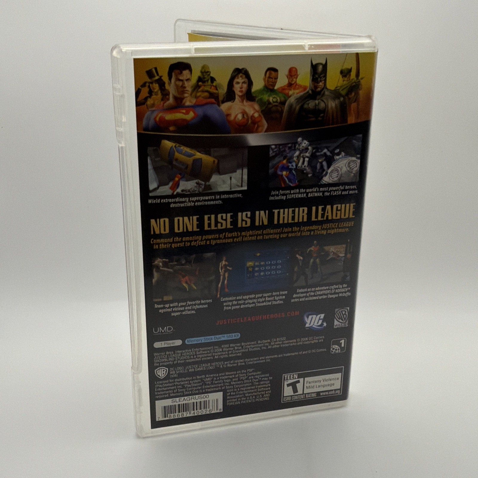 Justice League Heroes PSP Action Adventure RPG WB Games Manual Included 2006