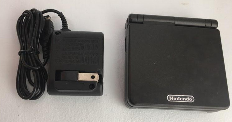 Nintendo Game Boy Advance SP Onyx Black AGS 001 Tested Working + Charger OEM