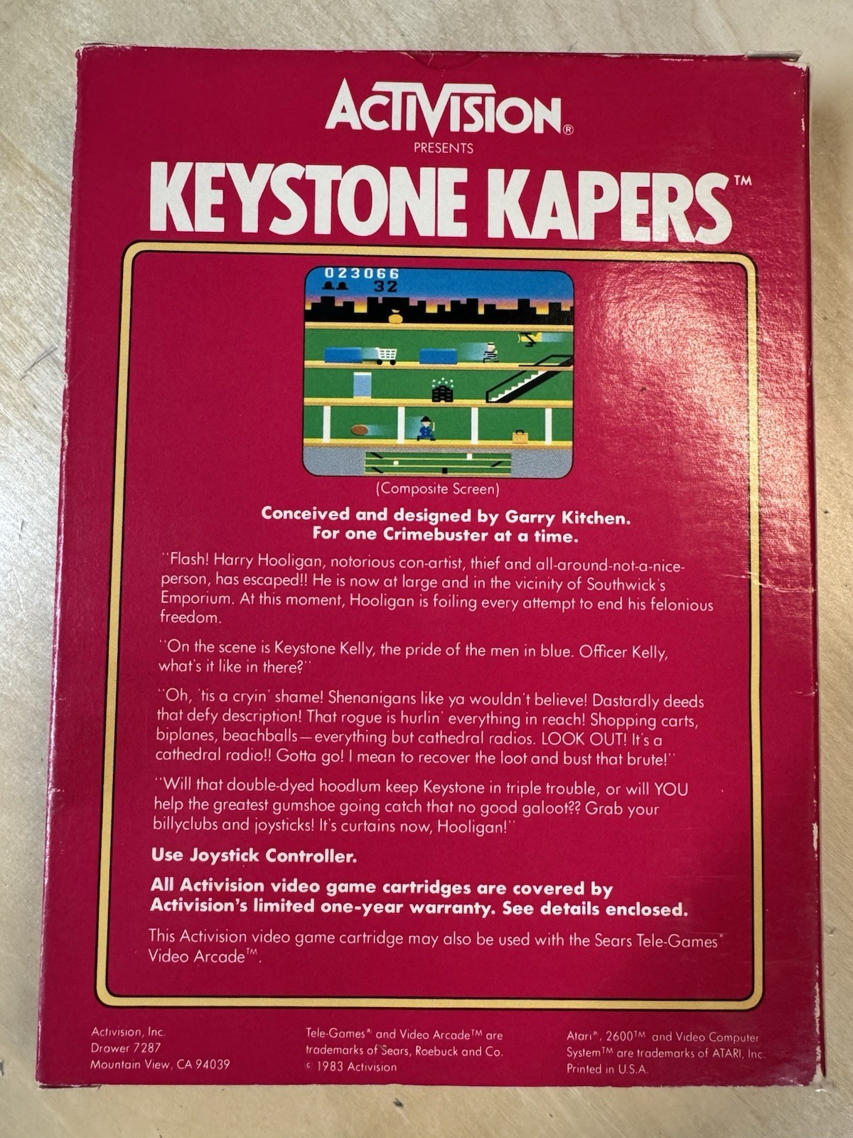 Keystone Kapers Atari 2600 By Activision – Great Box & Cartridge Condition