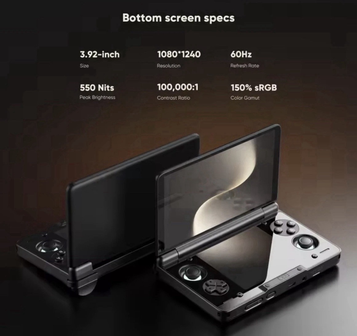 New AYN Thor Base Android Handheld Dual Screen Clamshell 6” AMOLED 1080p Gaming