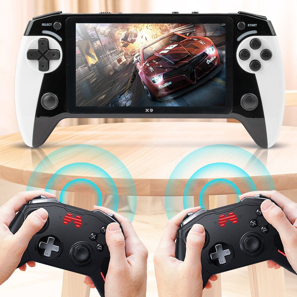 X9 Retro Handheld Game Console 5.5 inch 3000 Games Video Gaming Consoles Gift KU