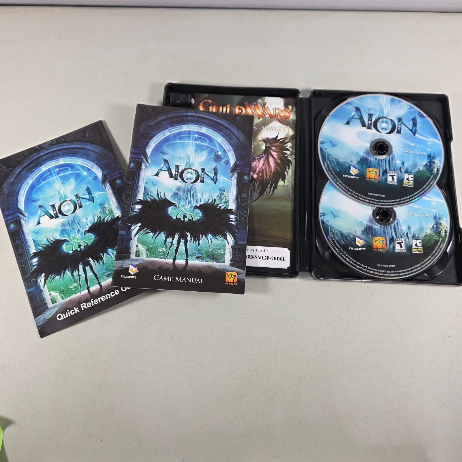 Aion PC Game DVD 2009 2 Disc Steelbook Edition NCSoft Limited Collector CIB