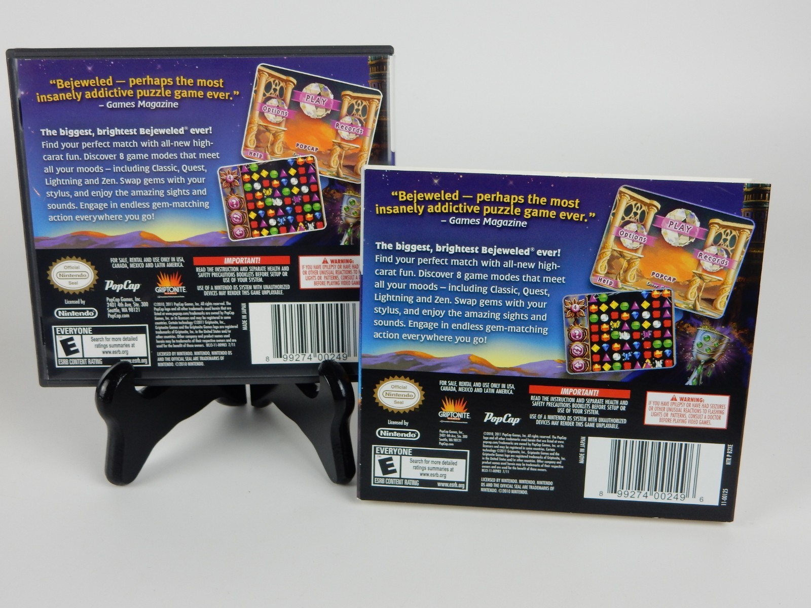 Bejeweled 3 PopCap Nintendo DS CIB COMPLETE box + slipcover