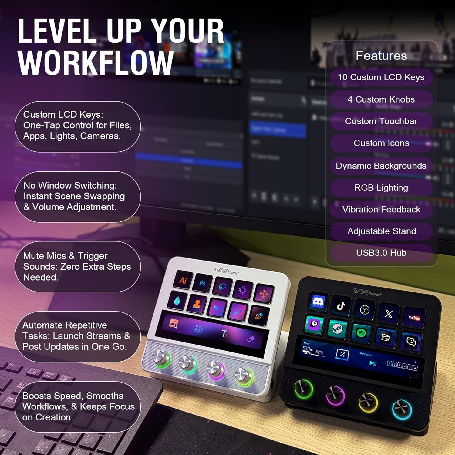 USB Soundboard & Stream Controller for Gamers, Streamers